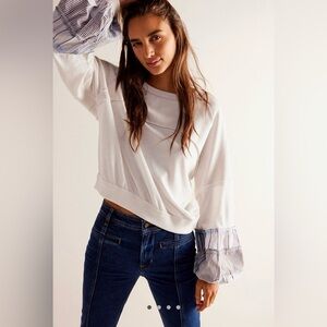 NWT Free People We The Free Cool Girl Cuff Pullover